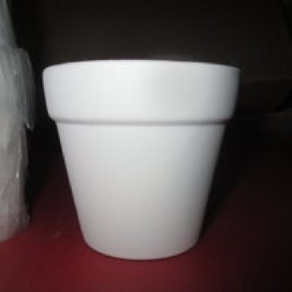 NEW FLOWER POTS 8 White Approximately 3 x 2.75"